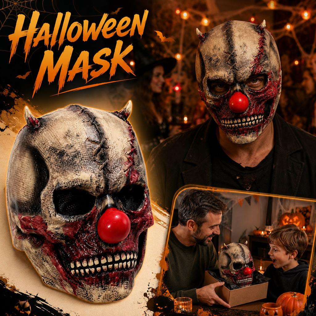 Skeleton with Red Nose for Halloween Party Costume