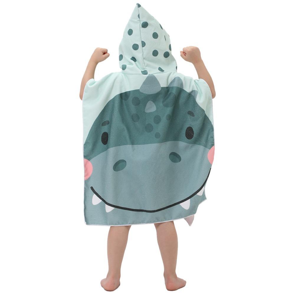 Prinzessin Dinosaurier Kinder Kapuzenbadetuch Mikrofaser Jungen Mädchen Strandtücher Meer Surfen Schnelltrocknend Surfponcho Bademantel Kind Anime
