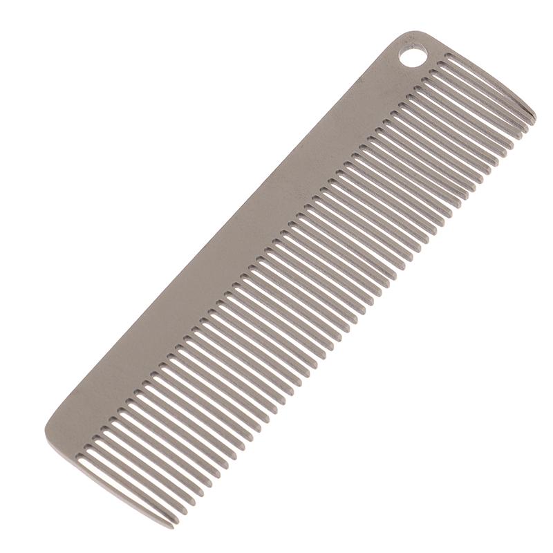 

Small Titanium Alloy Comb Portable Combs Camping Keychain Accessories Outdoor Small Tool Fine-tooth comb