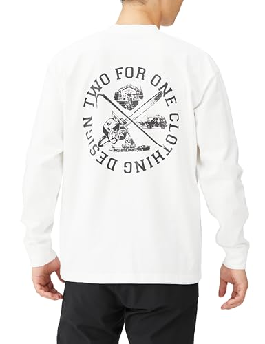Zwei zum Preis von einem AREA241-GRAPHIC Langarmshirt Weiß M
