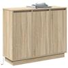 LED Sideboard Sonoma Oak 90 x 32 x 75 cm Engineered Wood