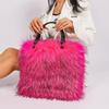 Popular Imitation Fur Plush Women's Handbags Soft Portable Ladies Tote Bag Light Luxury Niche Simple Versatile One Shoulder Bag for Mother's Day Gifts