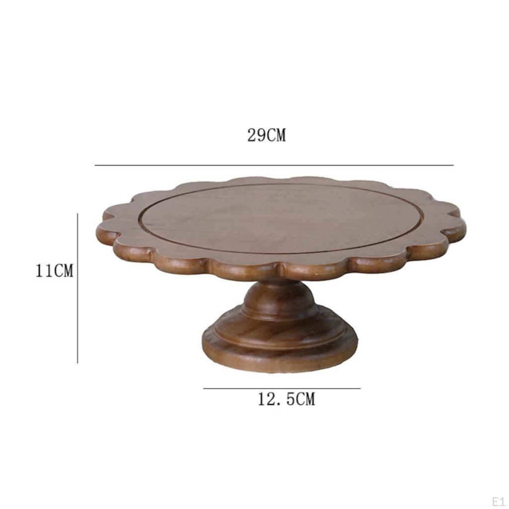 Wooden Cake Stand French Photo Prop Elevated Dessert Platter for Makers,