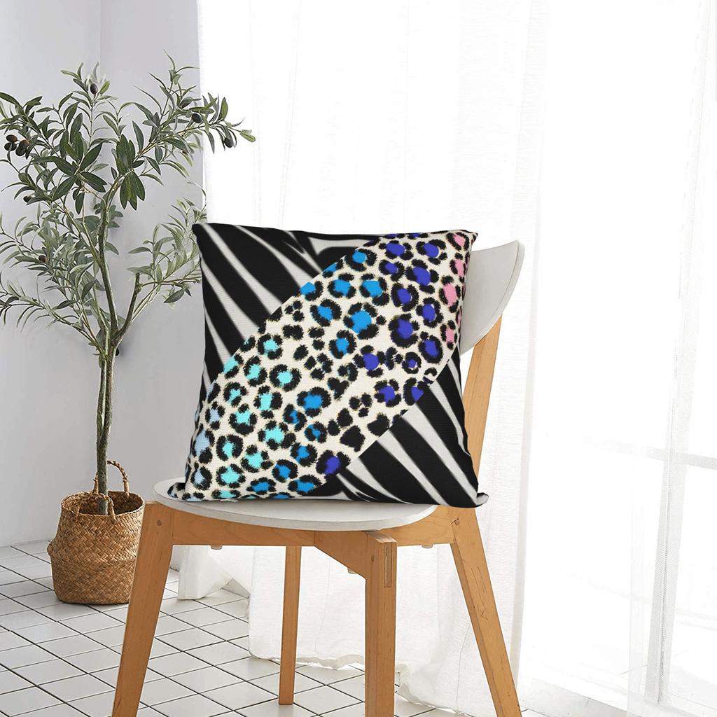 Zebra Cheetah Pattern Pillow Cover Novelty Pillow Case For Sofa Car Home Decor Comfy Pillowcases Gift