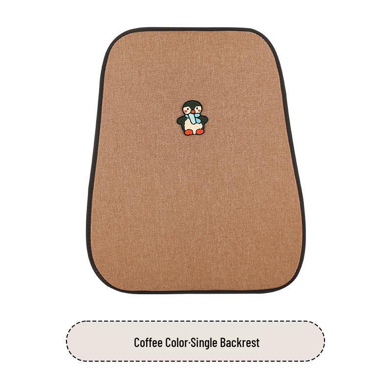 All-Season Penguin Cartoon Seat Cushion for Peugeot 408, 408X, 508, 4008 - Cotton Linen Design for Women