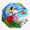 1pc Outdoor Umbrella with BT21 Characters - Automatic Opening/Closing, Portable 3-Fold Design, 8-Bone Iron Frame, Perfect Gift for Fans, Traveler