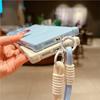 Matte Soft Silicone Square Shockproof Case for iPhone 16 15 14 Plus 13 Pro Max Magnetic Wireless Charge Lanyard Rope Strap Cover