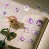 56pcs Watercolor Lavender Stickers Set Purple Bouquet/Vase/Small Object Elements Artistic Journal Laptop Decor PET Stickers Pack
