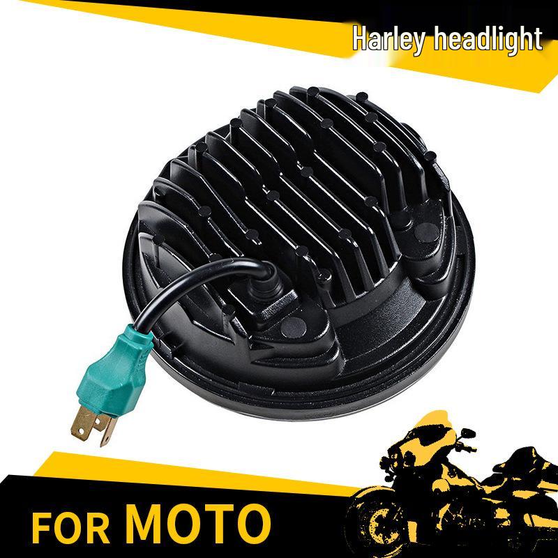 Harley 5.75" LED Headlight: High/Low Beam, Super Bright, Perfect for Motorcycle Modification