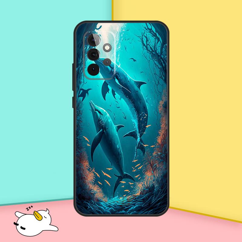 Whale Shark Dolphin Case For Samsung Galaxy A54 A34 A14 A53 A33 A13 A52 A32 A12 A51 A71 A52S A21S Soft Cover