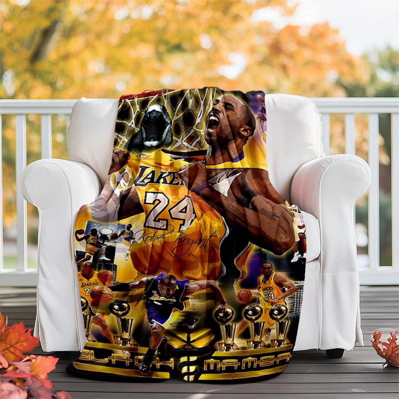 Great Basketball Player Flannel Blanket Soft All-Season Throw, Design for Camping, Car Travel, Hiking Sofa, Bed, Office Perfect Gift for Parties