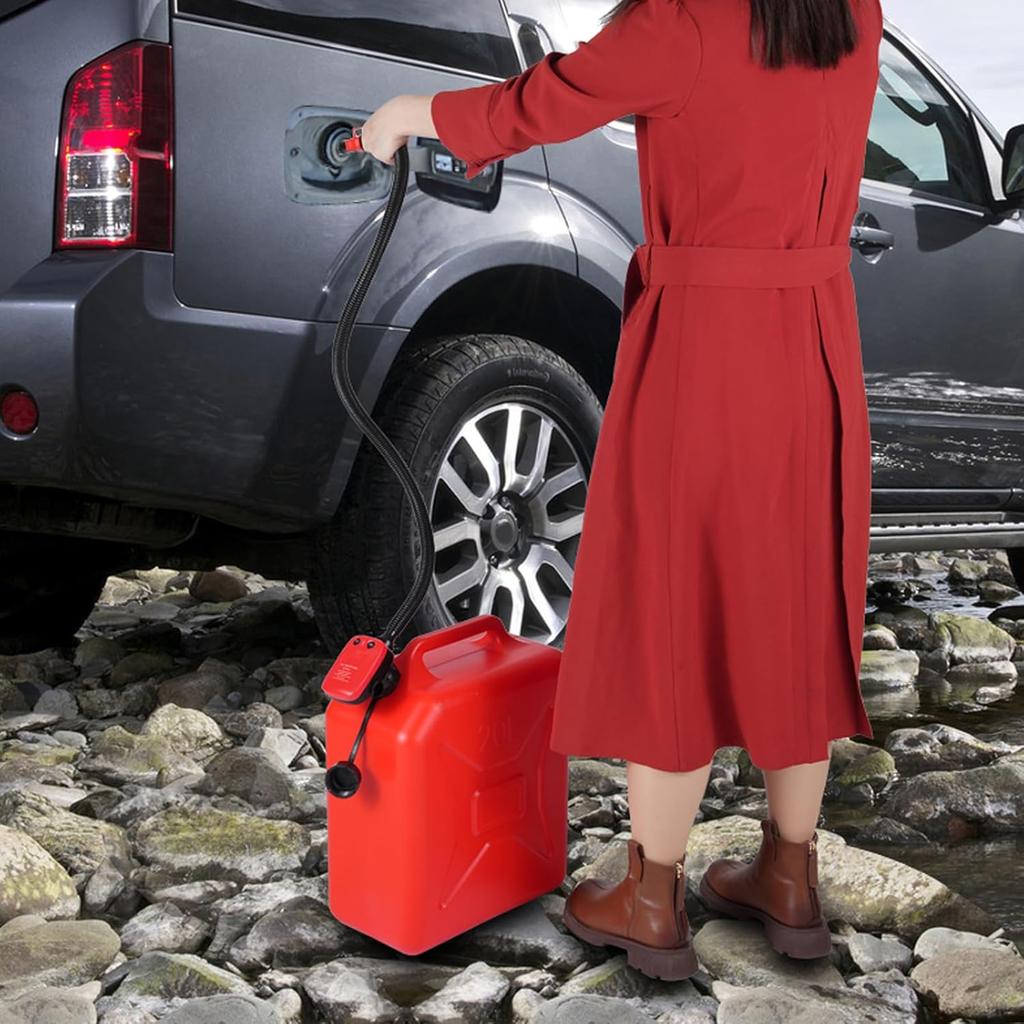 Pompă de Transfer Combustibil pe Baterie 3.2 GPM, cu Senzor Auto-Stop și Furtun de 60" Pompă Electrică Automată de Transfer Combustibil pentru Benzină și Diverse Combustibili