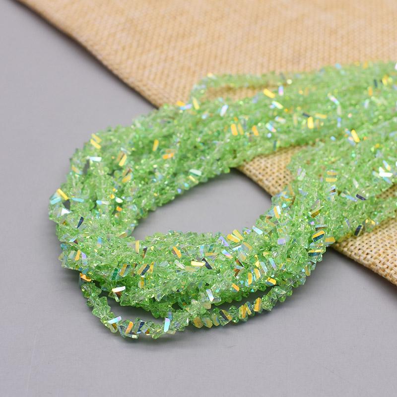4mm 130pcs High Quality Triangle Crystal Glass Beads Shiny Color Loose Beads For Jewelry Making DIY Earring Necklace