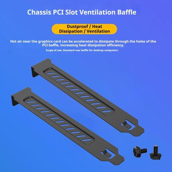 5 Peças Suporte de Slot PCI para Gabinete de PC Metal Tampa de Ventilação para GPU para Gabinete de Computador Antipoeira e à Prova de Ferrugem Placa de Dissipação de Calor para Fluxo de Ar Aprimorado