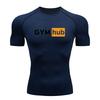 Gym Hub Printed Men's Compression T-Shirt Gym Workout Sport Quick Dry Tight Shirts Outdoor Training Fitness Elasticity Tops Tee