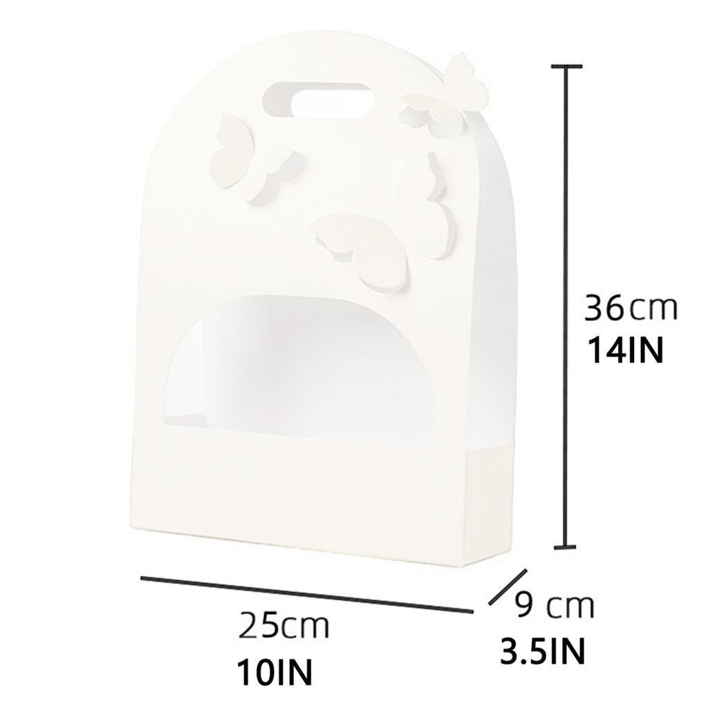 10pc Butterfly Hand-held Flower Box Transparent PVC, Universal Flower Shop Packaging Material for Festivals, Valentine's Day Gift Box