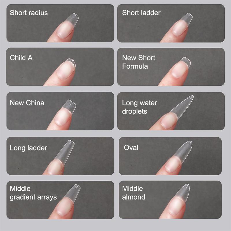 100Pcs/Box False Nails Press On Nails Coffin Artificial Nails Clear Fake Nail Tips For Extension Manicure Tool