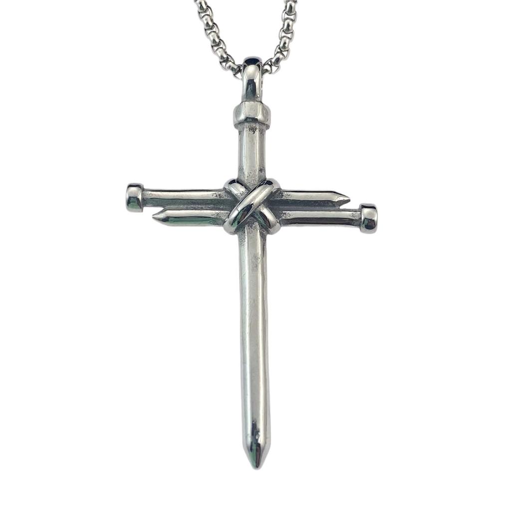 Personalisierte Halskette Schmuck Titanstahl Nagel Kreuz Edelstahl Anhänger Modeaccessoires Anhänger Pulloverkette