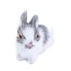 Lifelike Cute Birthday Gift Fur Miniatures Animal Kids Toy Easter Plush Bunny Simulation Rabbits