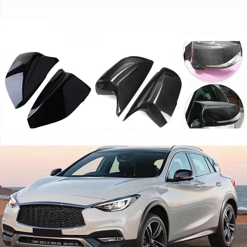 

Rearview Side Mirror Cover for Infiniti QX30, Q50, Q50S, Q60, Q70 (2014-2021) Gloss Black Pair