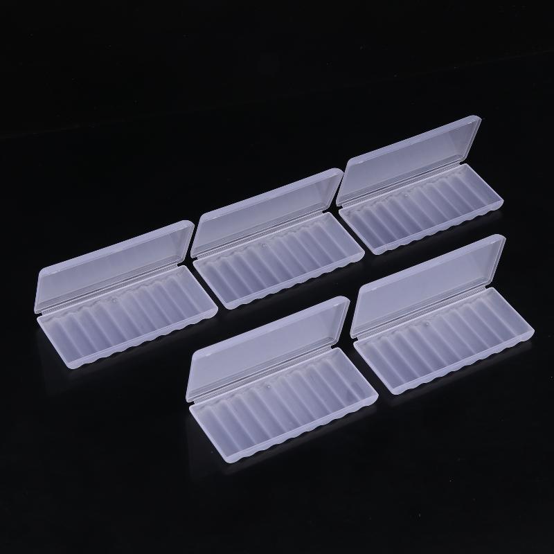 1/3/5Pcs Hard Container Holder Case 10 Slot Battery Storage Box For AAA Plastic Battery Organizer Accessories