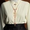 Horse Dress Red Accessories Necklace Hanfu Accessories Antique Long Yingluo Back Cloud Tassel Court Retro Necklace