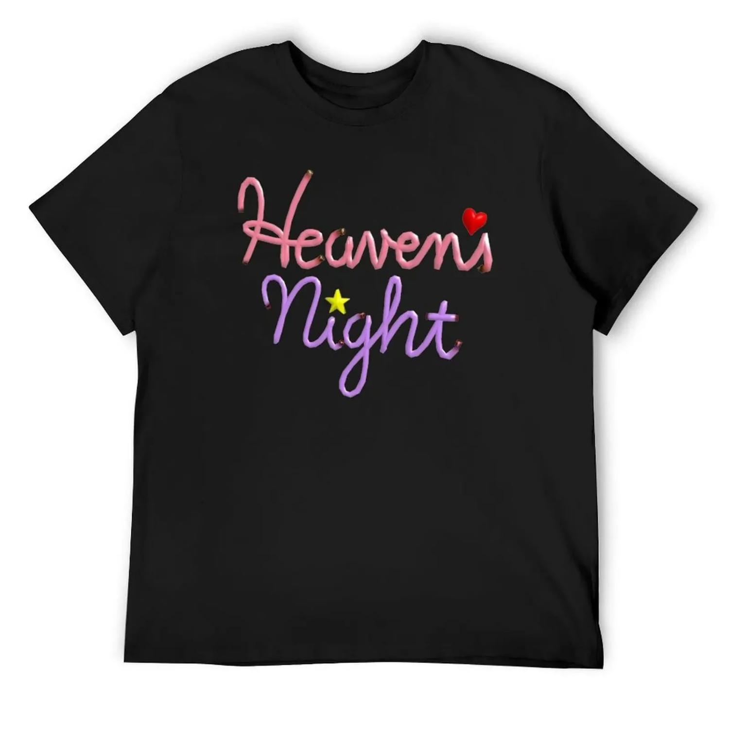 

Heaven s Night T-Shirt korean fashion customs Aesthetic clothing quick drying mens graphic t-shirts big and tall XXXXXL чорний