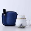 Hi Ceramic Teacup with Infuser and Lid Portable Travel Coffee Cup with Filter and Bag 320ML