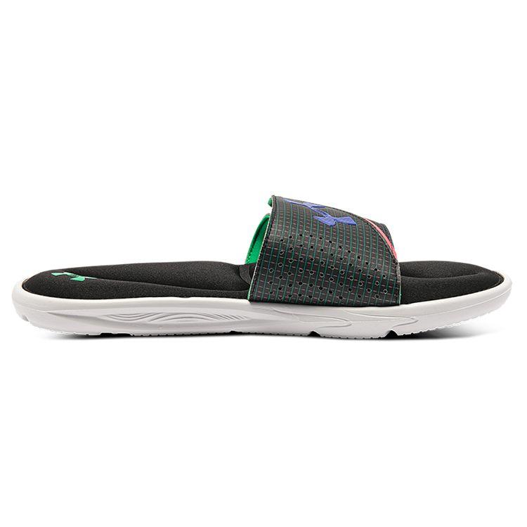 Under Armour Ignite 6 Graphic Strap Slide Black Cerise Men Sneakers 3024450-004