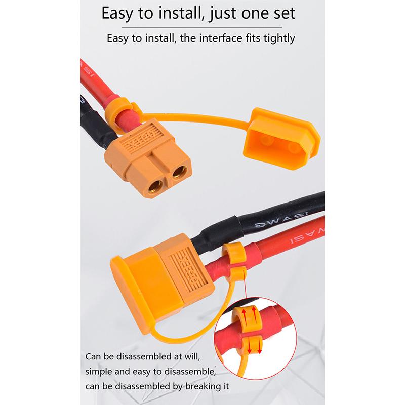 10 Stück Xt60 Steckeranschluss Isolierte Schutzkappen Gehäuse für Lipo-Akku