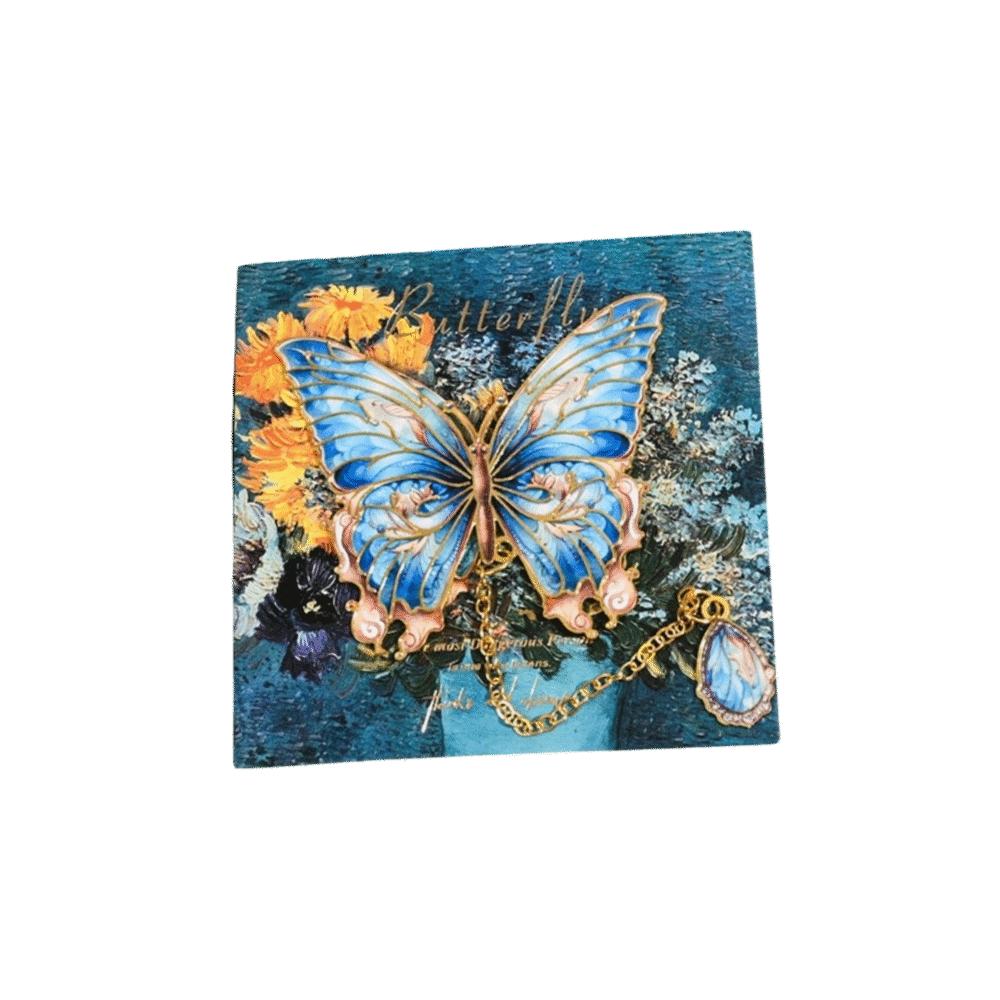 Vintage Butterfly Bookmark Flower Painting Metal Bookmark Creative Metal Bookmark  Readers Gifts StyleB