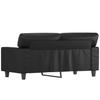 2 Seater Sofa Black 120 cm Artificial Leather