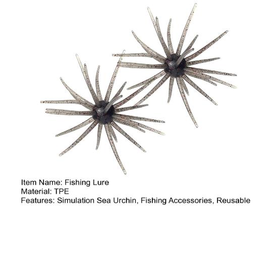 2Pcs 9CM/2.8G TPE Bionic Sea Urchin Lure Floating Simulation Sea Urchin