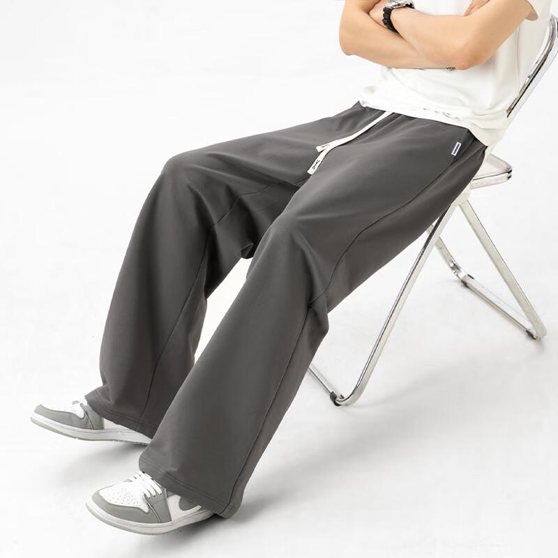 Fingercroxx Men's Heavyweight Knit Straight-Leg Casual Pants