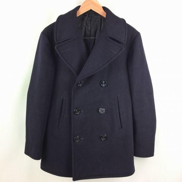 USED/60s-70s Vintage US Navy DSA-1-8223 P-Coat 8-Button Dark Navy Size 36R