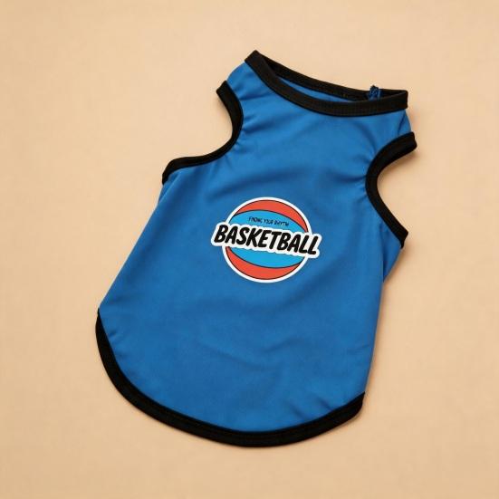 Pet Sleeveless T-Shirt Round Tank Top Neck Pet Breathable