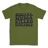 Hipster Social Media Killed RoUnisexce T-Shirt Men O Neck 100% Cotton T Shirts  Short Sleeve Tees Printing Tops