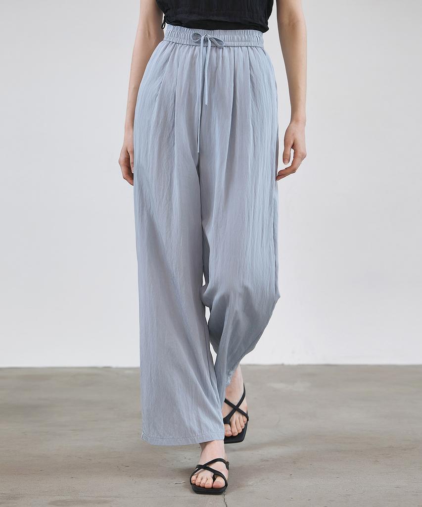 HYFVE Soft Elastic Waist Shirred Straight Fit Pants