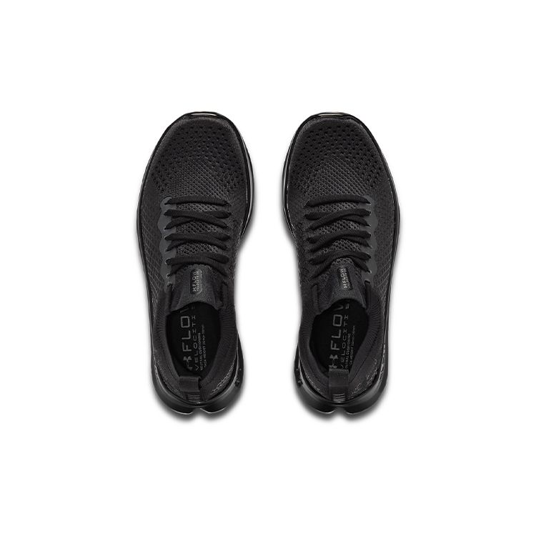Under Armour Flow Velociti Comfortable Breathable Fabric Synthetic Leather Low Top Casual Running Shoes Women Sneaker Black 3025711-003