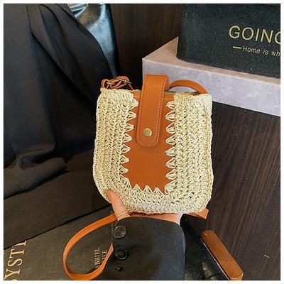 Niche Bags Women's 2025 New Summer Messenger Hand-woven Straw Bags Seaside Vacation Beach Bags