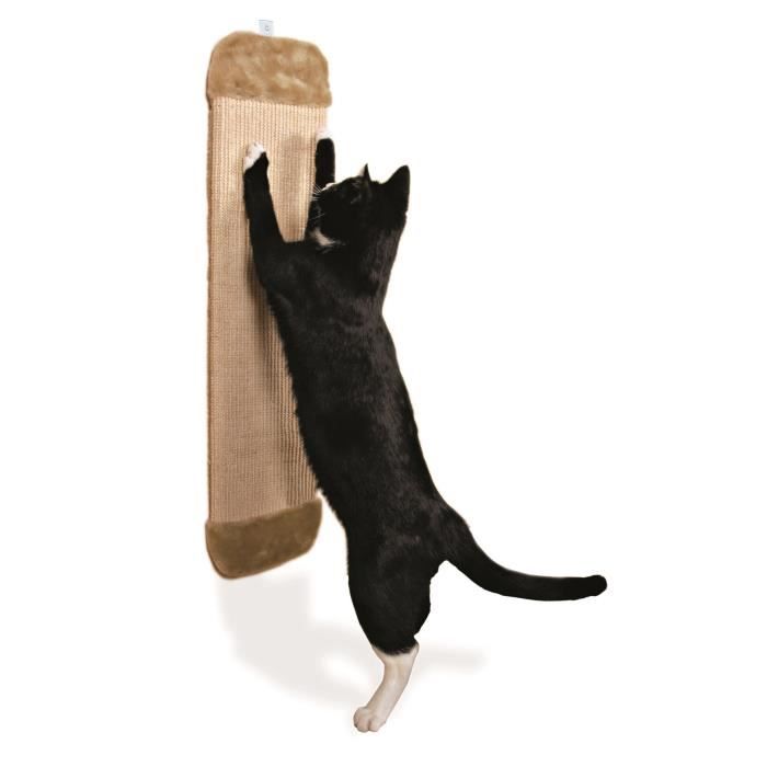 Griffoir XL - TRIXIE - Modèle Avec Peluche - Bois - 18x78cm - Pour Chat