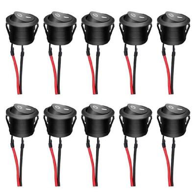Round Rockers ON/Offs Switch 23mm Toggle Switch 12V for Car Automotive 2 Pin Switch Prewired On Offs Switch