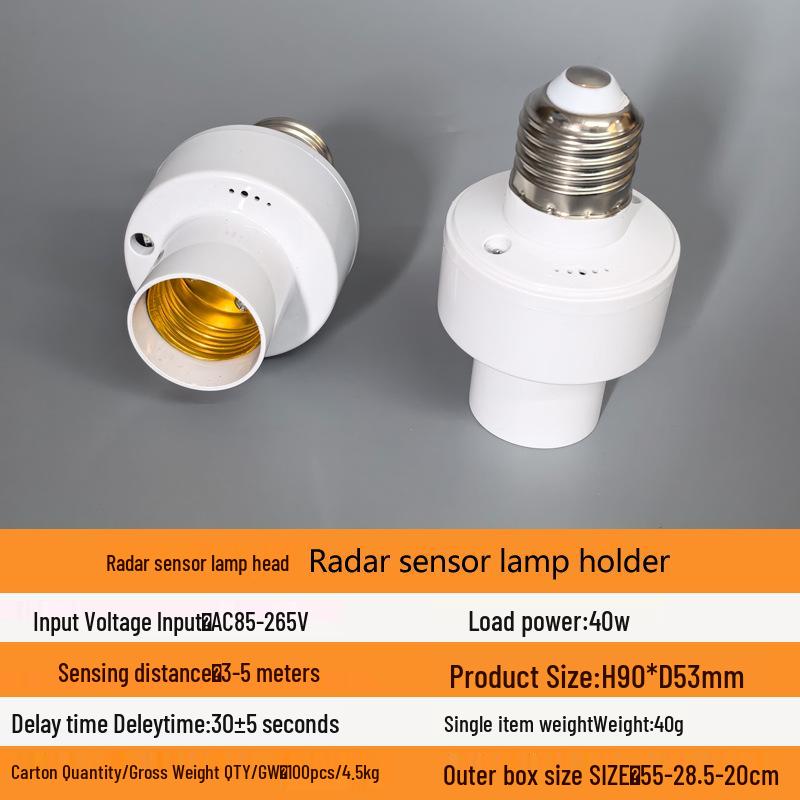 

Інфрачервоний датчик руху E27 світлодіодний патрон з регульованим освітленням