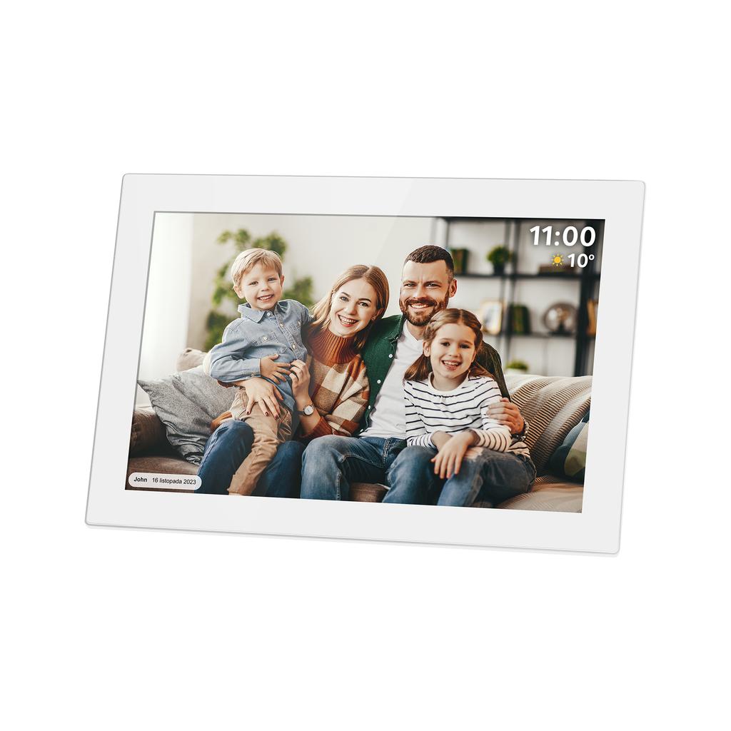 Kruger&Matz FRAMEO Wi-Fi 10.1" Digital Photo Frame, High Quality White Panel