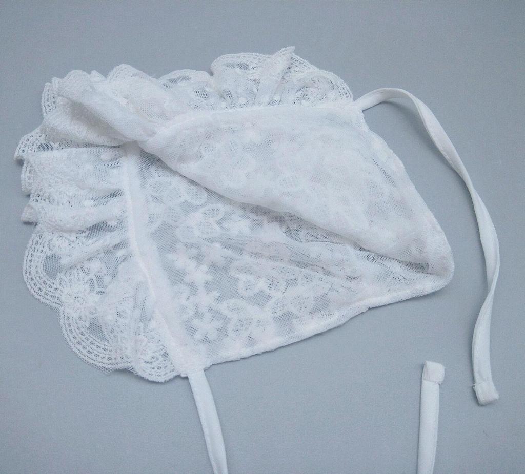 Newborn Girl Lace Princess Double-Layer Ruffle Hat