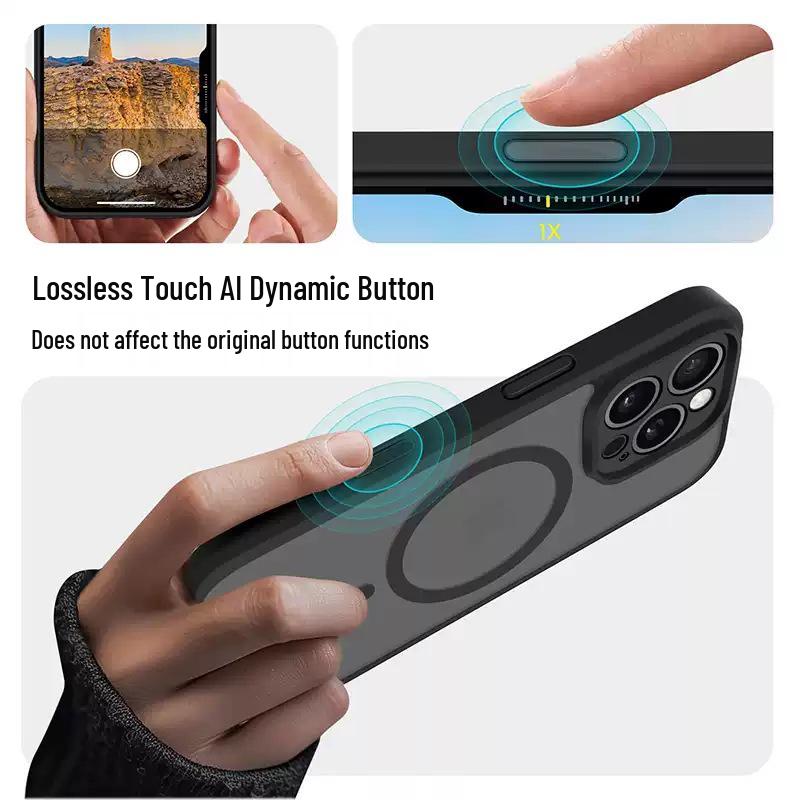 iPhone 17 Pro Magnetic Drop-proof Frosted Case in Apple Skin-feel with High Aesthetic Appeal