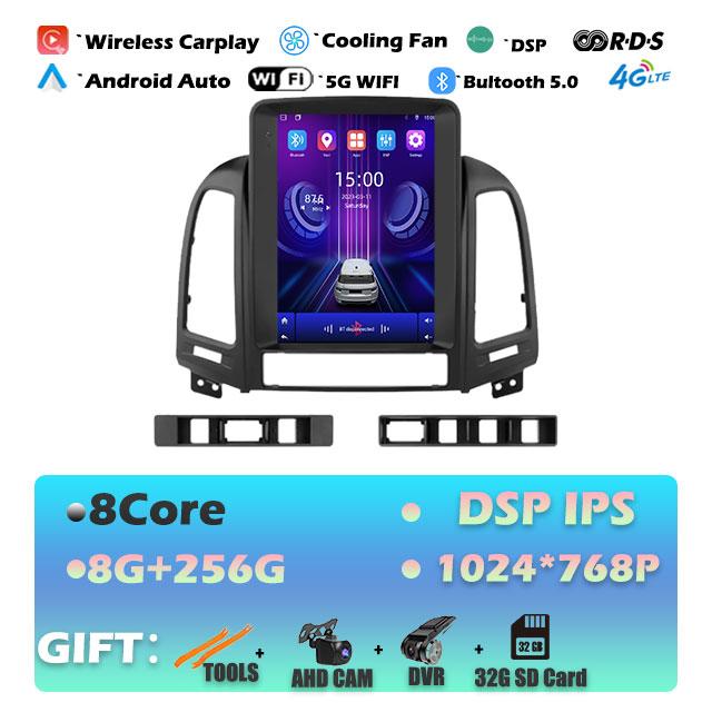 9.7'' For Hyundai Santa Fe 2 2006-2012 Carplay Android14 Car Radio Multimedia Video Player Navigaion Head Unit Stereo Audio