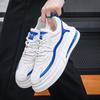 Men's shoes new air cushion board shoes men's two-color splicing process trend versatile men's shoes heightening white shoes spot
