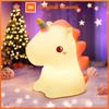 Unicorn Cute Silicone LED Night Light For Kids Children USB Rechargeable Cartoon Animal Bedroom Decor Touch Night Lamp for Gifts