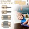 Diamond Grinder Bit Head Tool Set Stained Glass Grinder Bit 1inch 3/4inch 1/4inch 1/8inch Multi-Size Brass Core Diamond